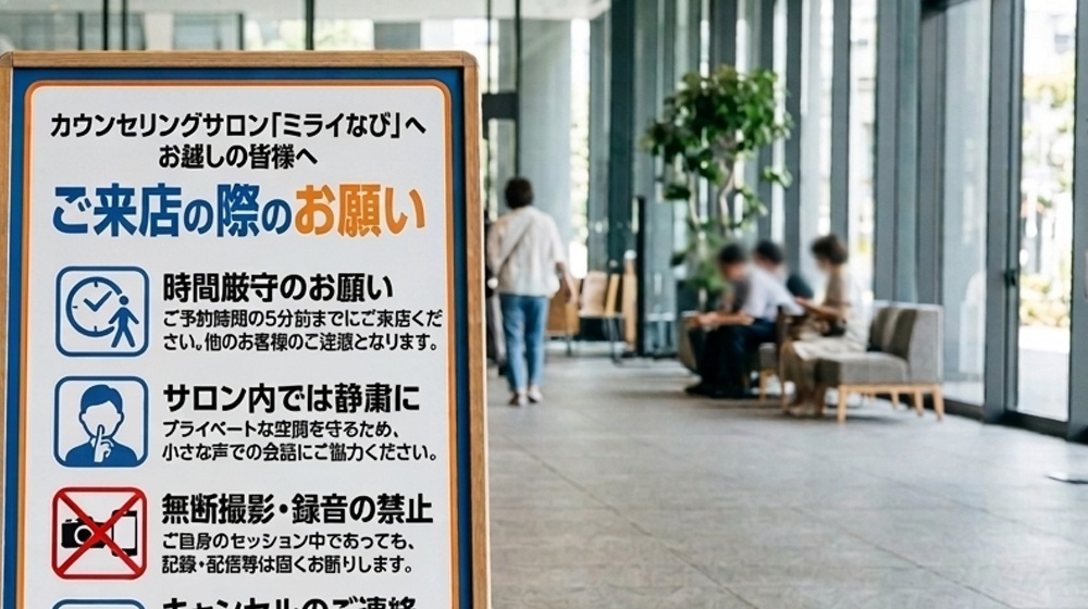 ご来店の際の注意事項